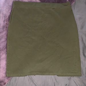 Army green skirt